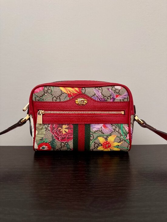 Gucci Handbags - Gucci Ophidia GG Flora Flower Supreme Canvas Leather Crossbody Shoulder Bag